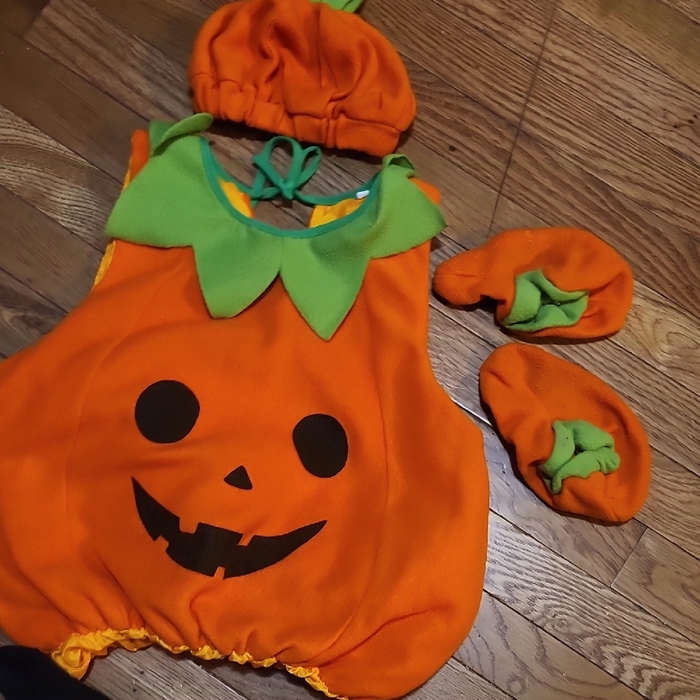 Pumpkin Costume for Kids - Orange and Green